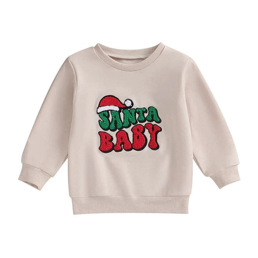 Beige Santa Baby Sweatshirt